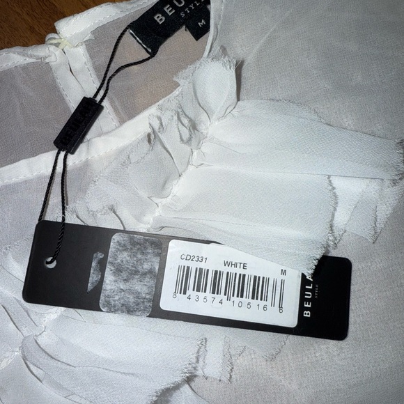 Beulah women’s sheer ruffle‎ top with wide sleeve glam going out size medium - Picture 5 of 6